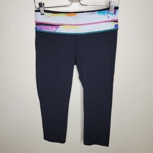 Lululemon Groove Crop Size 8 Tie Dye Waist HTF EUC
